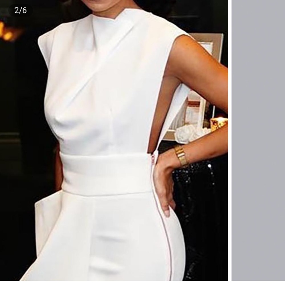 White midi dress